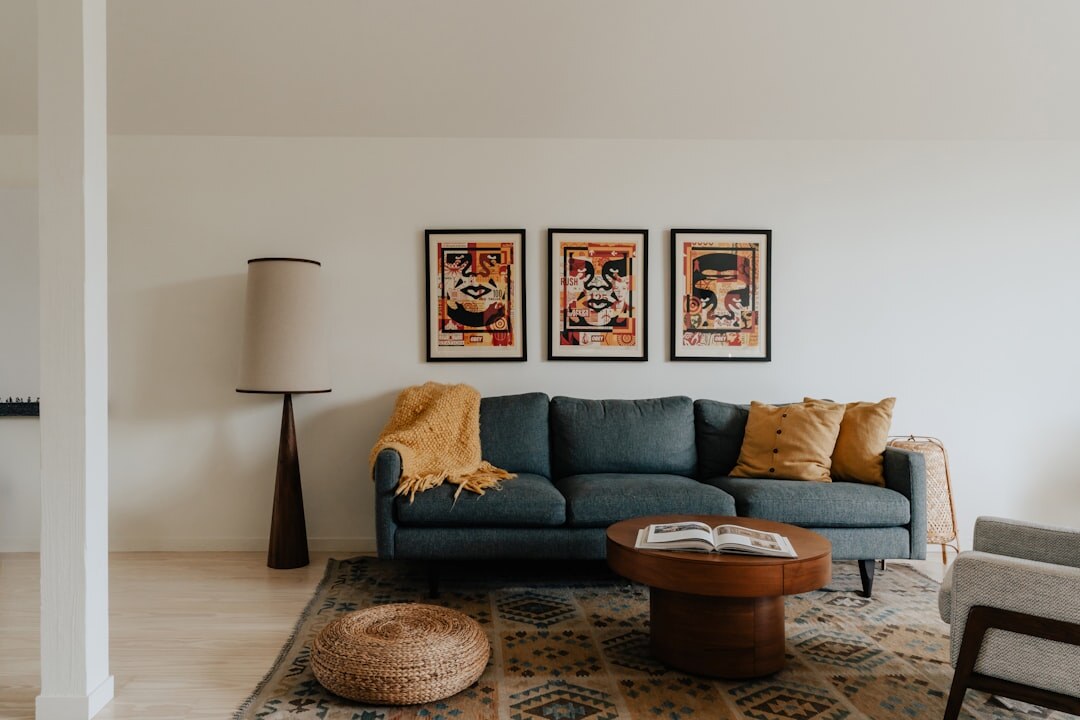 modern art in living room